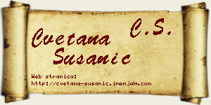 Cvetana Susanić vizit kartica